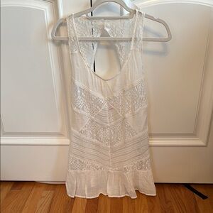 White Lace Sleeveless Top